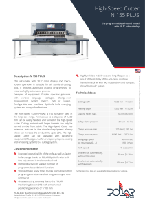 POLAR High-speed Cutter N 155 Productsheet MANUAL DE INSTRUCCIONES