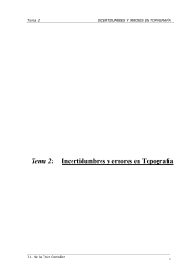 Tema 2 Incertidumbre Observaciones Topograficas
