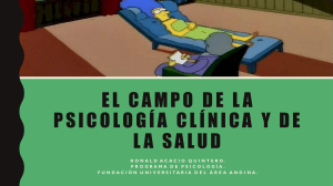 El campo de la psicología clínica y de la salud