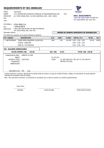 ORDEN DE COMPRA 001-6109 J & S SUMINISTROS SRL