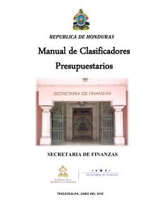 Manual de Clasifiadores Presupuestarios 2019