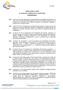 Reglamento Sistema Pericial Integral Función Judicial Ecuador