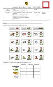 EVALUACIÓN DE CIENCIAS - Características de los animales