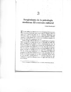 2. Carlos Mondragón. Contexto de surgimiento de la psicologia moderna