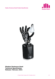 shadow dexterous hand e technical specification