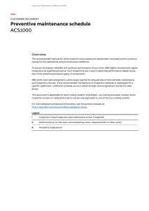 Preventive Maintenance Schedule ACS1000 RevB