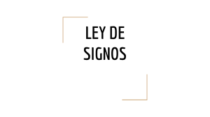 Ley de Signos