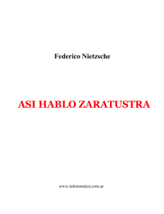 Federico Nietzsche - Asi hablo zaratustra