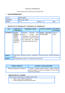 SESIÓN LOS TERMINOS DE LA SUSTRACCIÓN