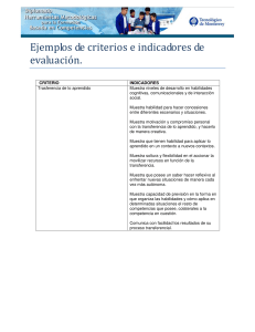 Ejemplos de criterios e indicadores de e