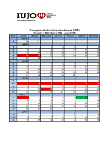 Cronograma Académico 1-2023