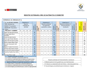 REGISTRO  NOTAS - PRIMER BIMESTRE II - 4TO PRIMARIA