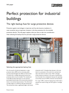 selection of SPD protection devices