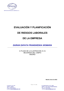 EVALUACIOìN Y PLANIFICACIOìN- Duran Zapata Fransheska Xiomara