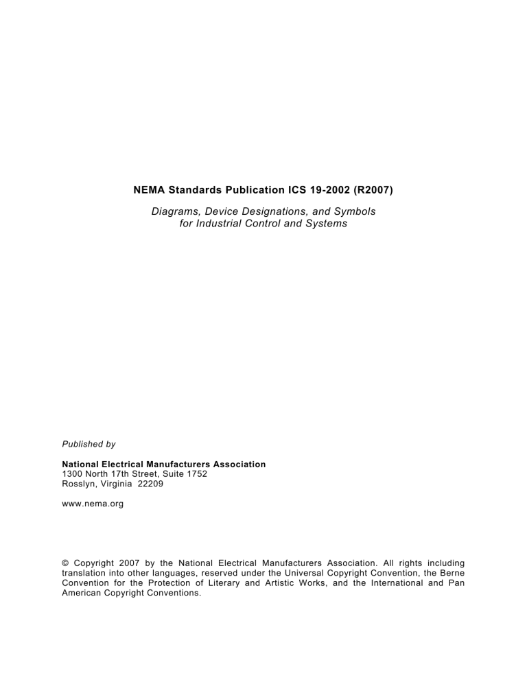 NEMA electrical and schematic symbols standards