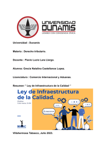 Ley de Infraestructura de la Calidad-NATALINA CASTELLANOS.