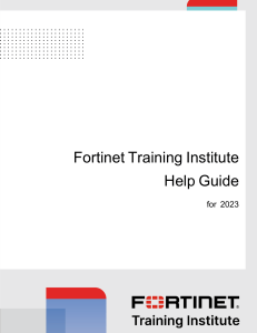 Fortinet Training Institute-Help