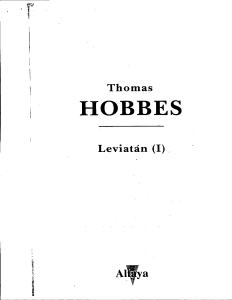 HOBBES, El Leviathan, cap.14,16,17 y 18
