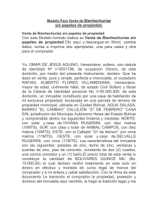 Venta de Bienechurías sin papeles de propiedad