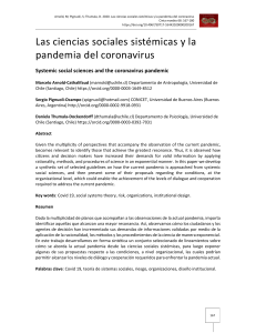 Ciencias sociales sistémicas y la pandemia coronavirus