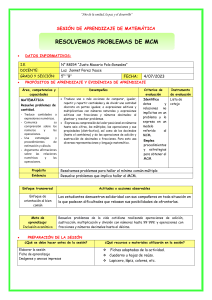 2 MARTES 3 SESIÓN MATEMÁTICA-RESOLVEMOS PROBLEMAS DE MCM