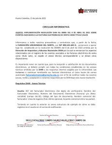 Implementaci&oacute;n Resoluci&oacute;n DIAN 000085 - Universidad del Norte