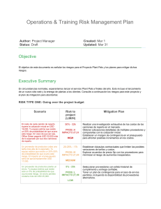 MODELO DOCUMENTO GESTION DE RIESGOS