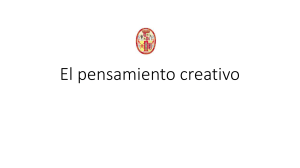 El pensamiento creativo