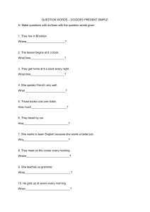 Worksheet wh questions do does