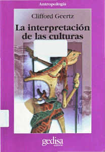 LIB - Clifford, Geertz - La interpretacion de las Culturas (1995)