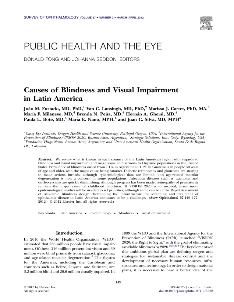 Causes of Blindness and Visual Impairmen