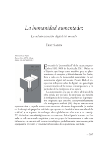 La Humanidad aumentada Eric Sadin