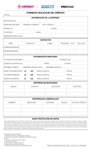 Formato solicitud de credito