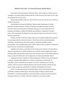 Reflexión crítica sobre La mente del estratega. Kenichi Ohmae