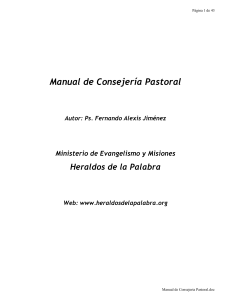 Manual de Consejeria Pastoral