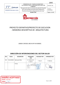 MEMORIA DESCRIPTIVA DE ARQUITECTURA HOSPITAL