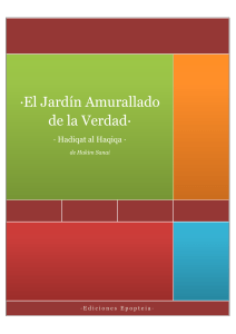 · El Jardín Amurallado de la Verdad · Hadiqat al Haqiqa · Hakim Sanai · Ediciones Epopteia · Tercera Edición ·