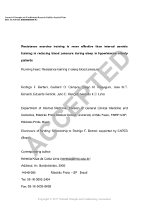 Resistance exercise training is more effective than interval aerobic  training in reducing blood pressure during sleep in hypertensive elderly  patients
