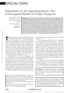 Ergonomics in the Operating Room: The Cervicospinal Health of Today’s Surgeons