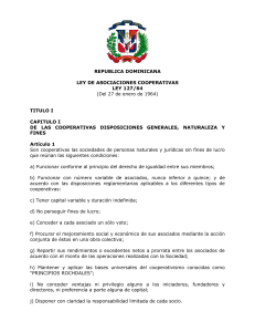 Ley de Asociaciones Cooperativas de República Dominicana