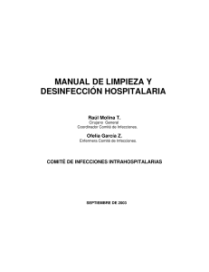 Manual de limpieza y desinfección hospitalaria año 2003