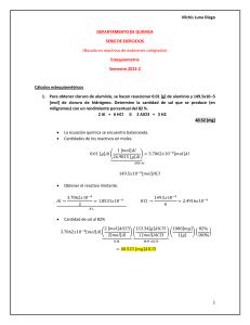 Química Serie 5 Estequiometría 