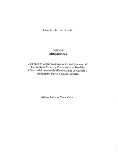 Apuntes de Obligaciones Tratado teorico