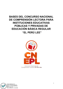 Bases del Concurso Nacional de Comprensión Lectora “El Perú Lee”