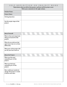 PBL Self-Reflection