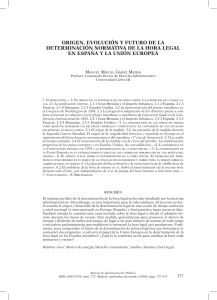 Origen, evolución y futuro de la  determinación normativa de la hora legal  en España y la Unión Europea 