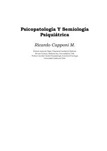 Ricardo Capponi, psicopatología y semiología psiquiátrica