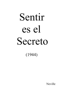 Sentir es el Secreto-Neville Goddard