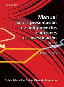 Schemelkes y Elizando. Manual para la presentación de anteproyectos-1-138