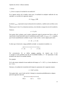 Apuntes de Errores en Mediciones - F&iacute;sica